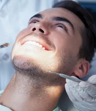 man getting dental work done at Southard Family Dentistry